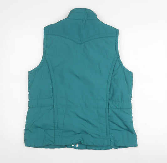 Dash Women's Green Polyester Waistcoat 18 Casual Snap