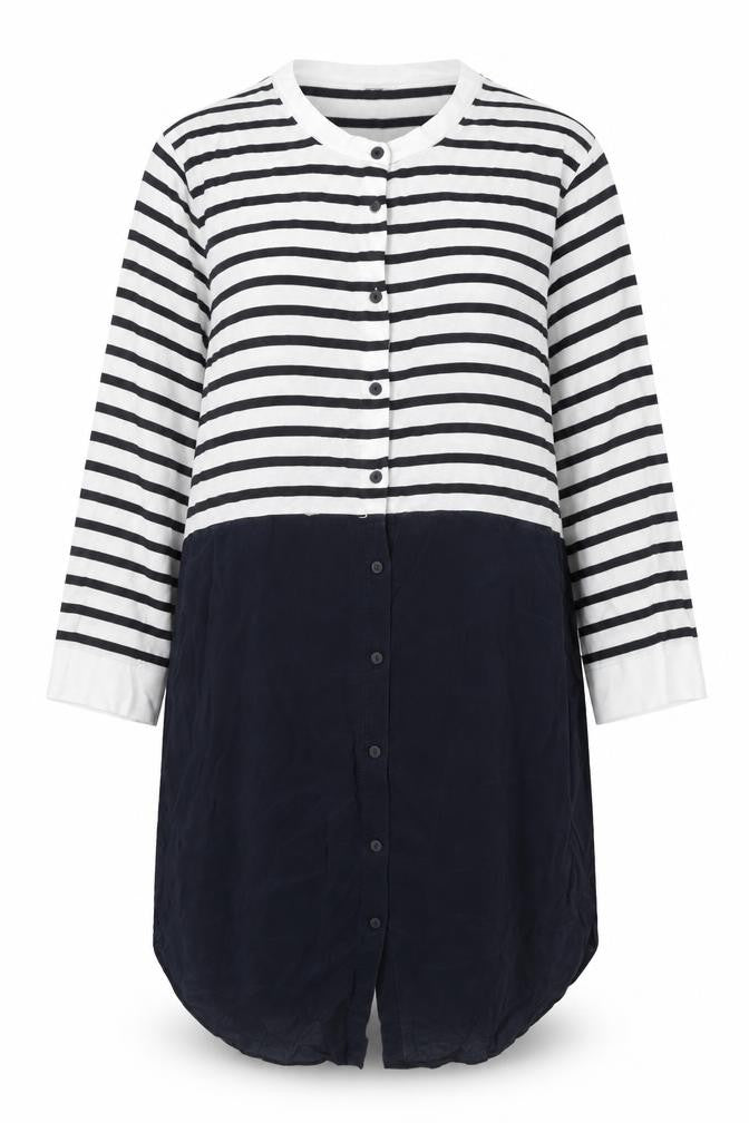 Front view of COS Women's Striped Long Sleeve Tunic, size S