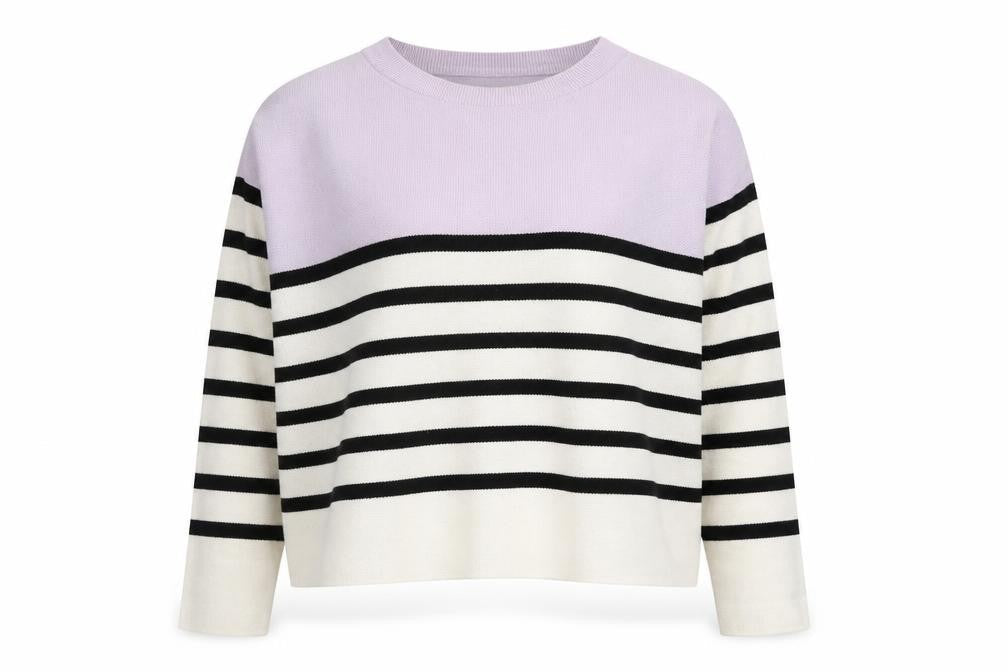 New Look Women's Multicoloured L Striped Pullover