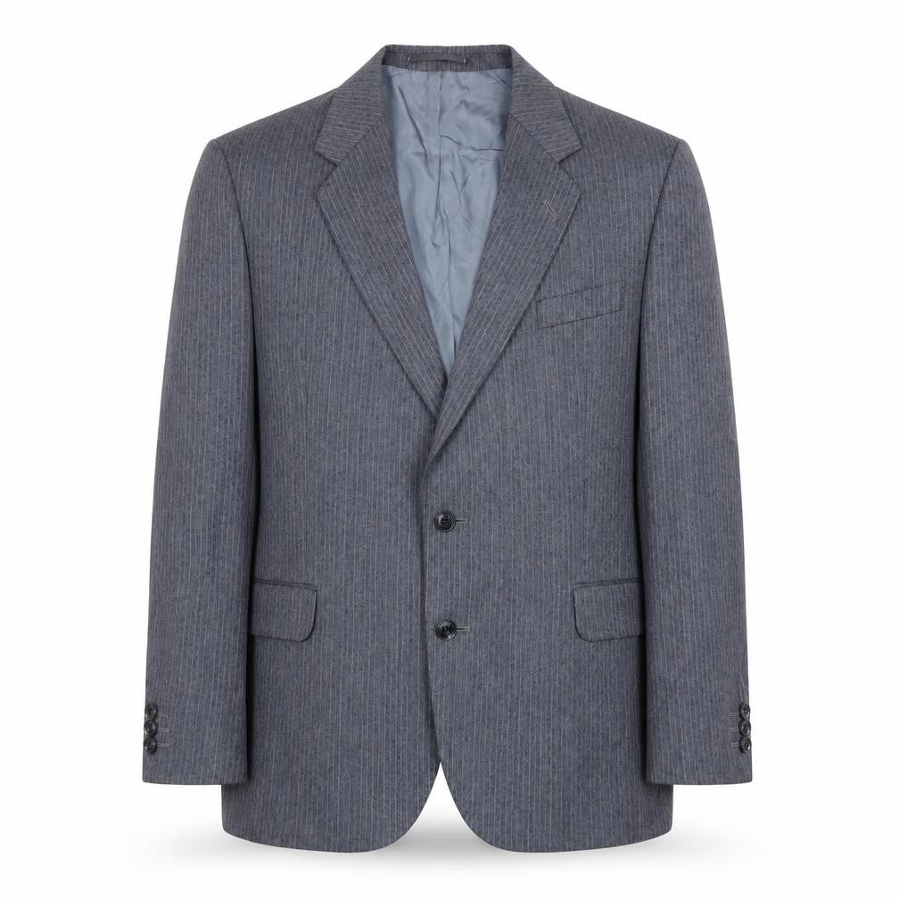Dunn & Co Men's Grey Wool Blazer 44 Short Striped