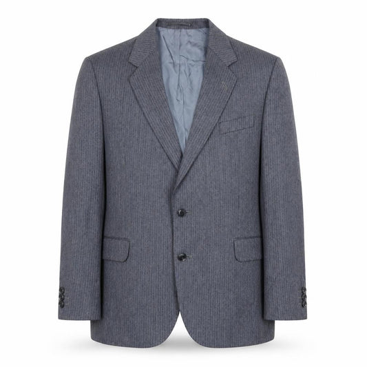 Dunn & Co Men's Grey Wool Blazer 44 Short Striped