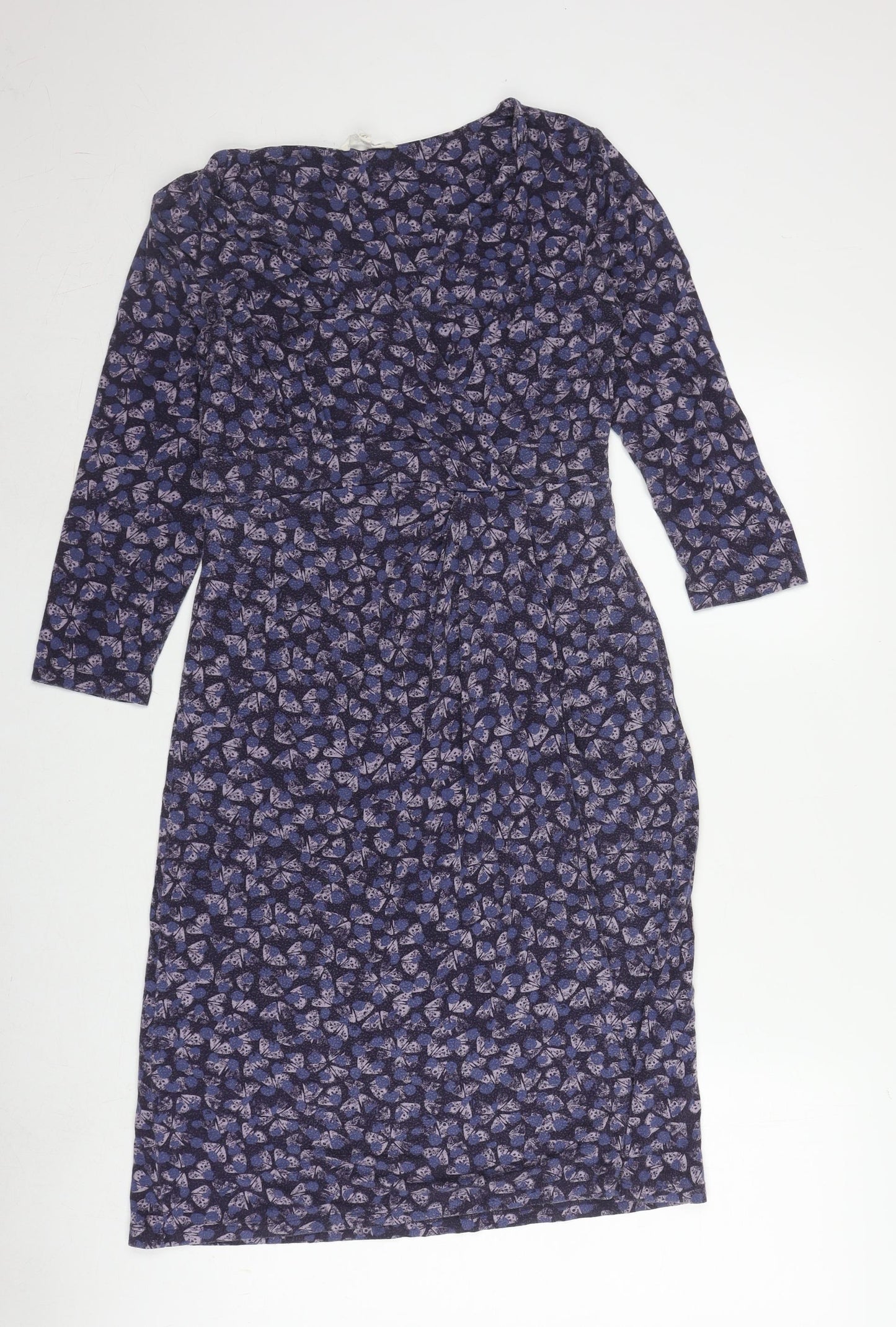 White Stuff Women's Blue Floral Dress, Size 12