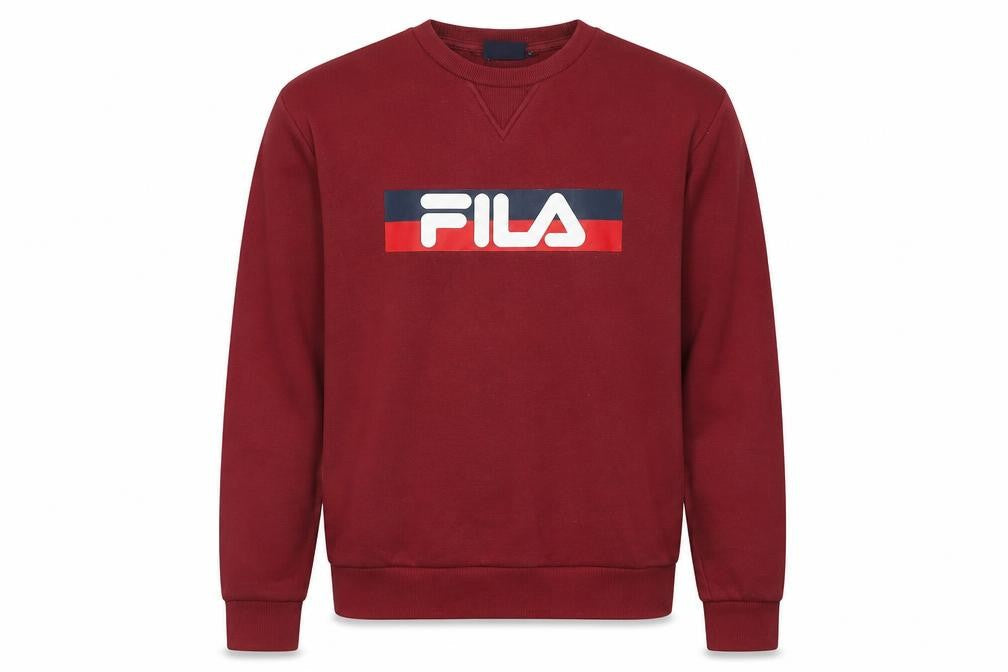 Mens UK L Regular FILA Red Pullover Sweatshirt