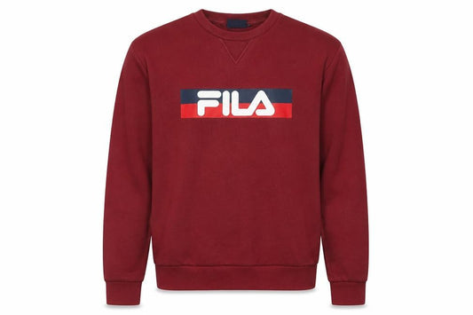 Mens UK L Regular FILA Red Pullover Sweatshirt
