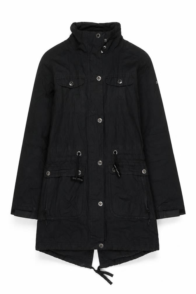 Womens UK Size S Regular Trespass Black Polyester Blend Jacket