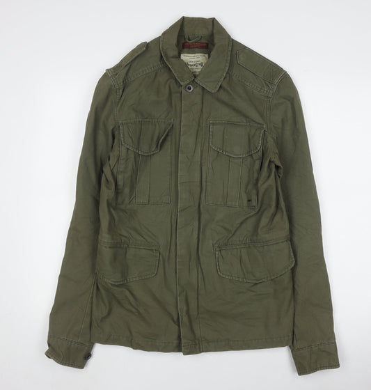 Jack & Jones Men's Green Military Jacket Size S