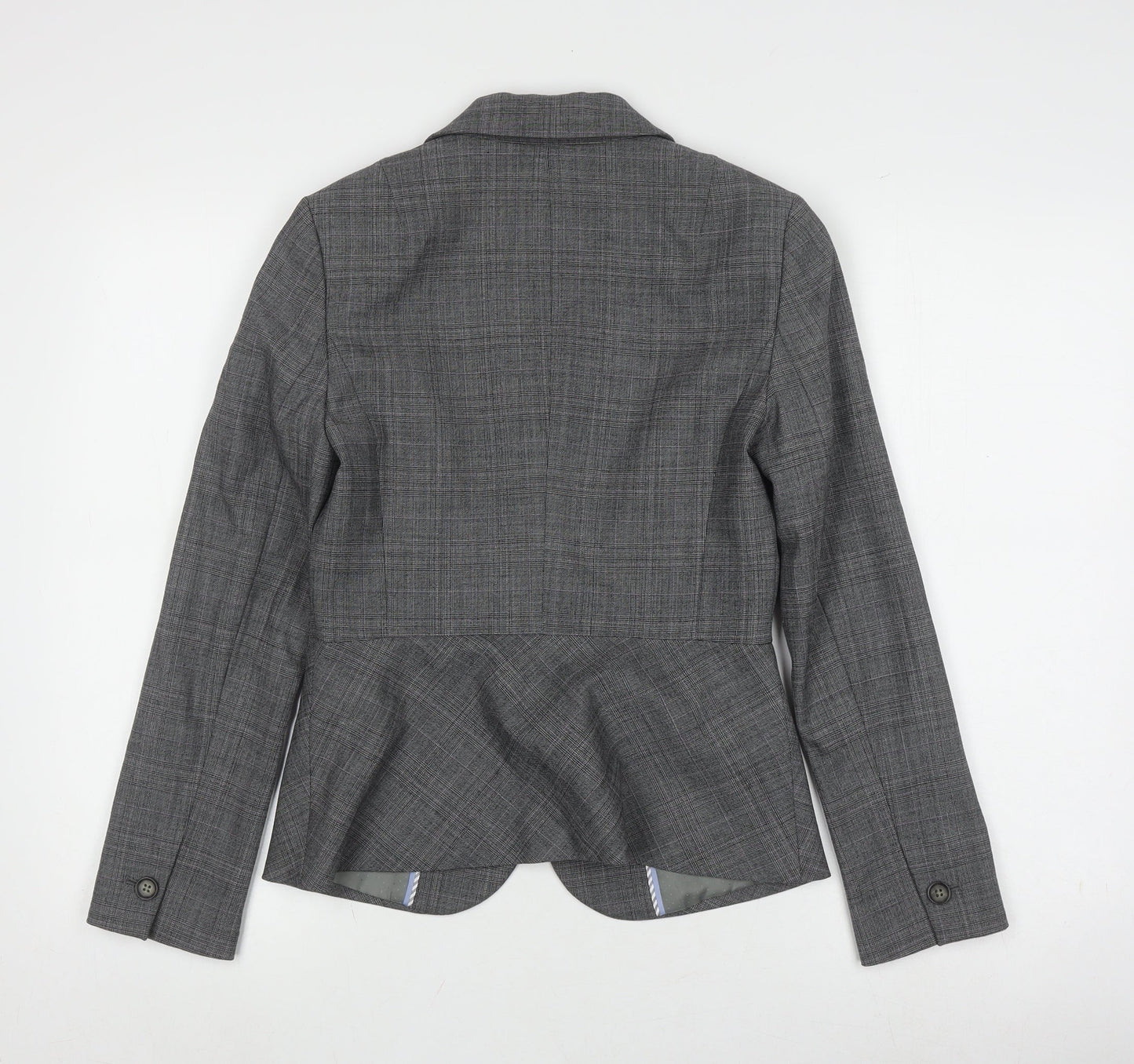 Banana Republic Women's Grey Blazer, Size 2, Check Pattern