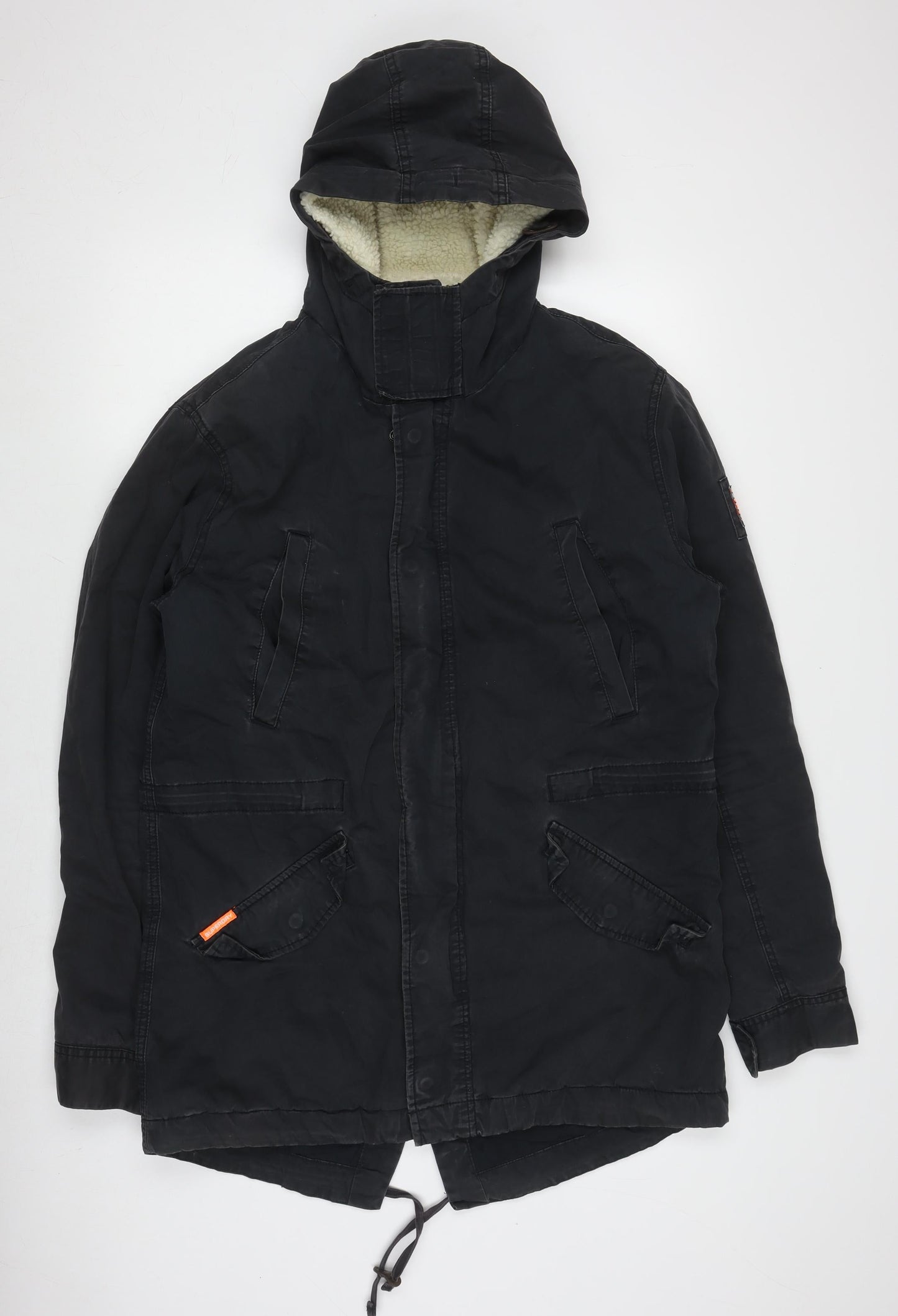 Superdry Men's Black Military Jacket Large