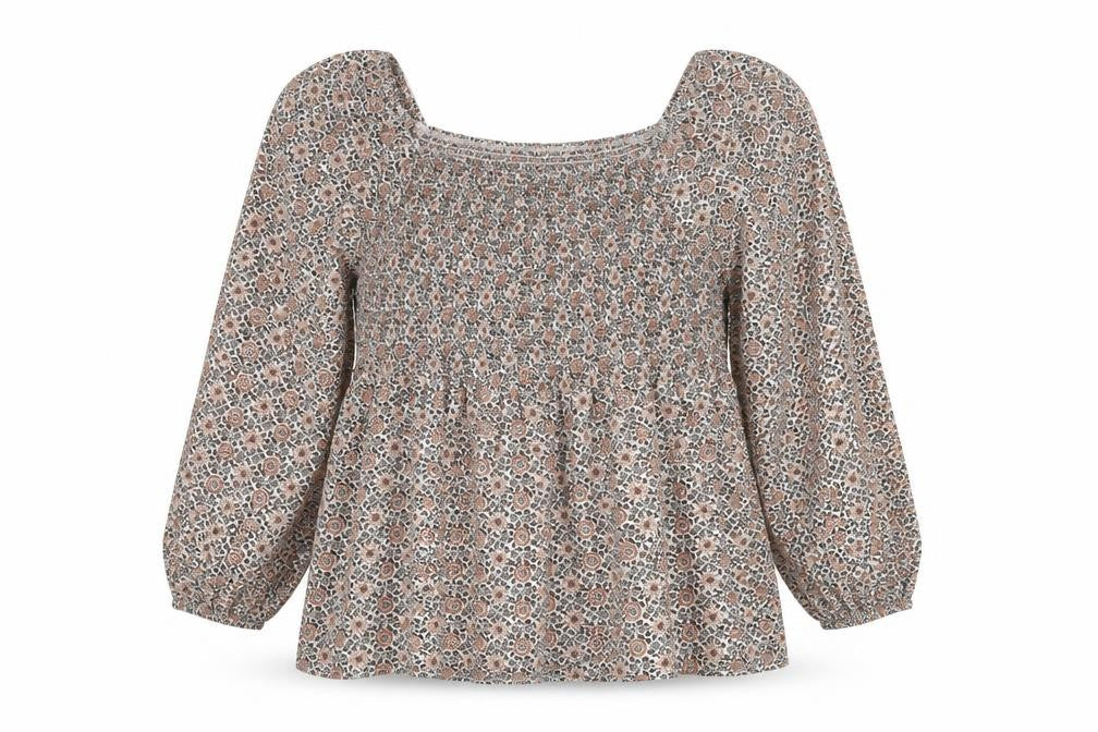 Hayden Los Angeles Women's Floral 1XL Puff Sleeve Top