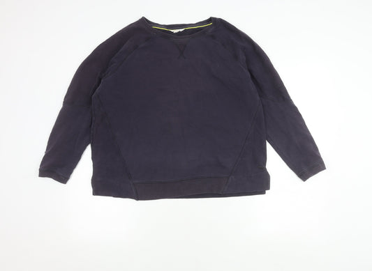 White Stuff Women's Navy Crew Neck Pullover Jumper Size 12