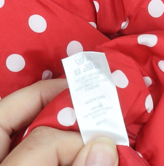 Mini Club Girls Red Puffer Jacket 6-9 Months