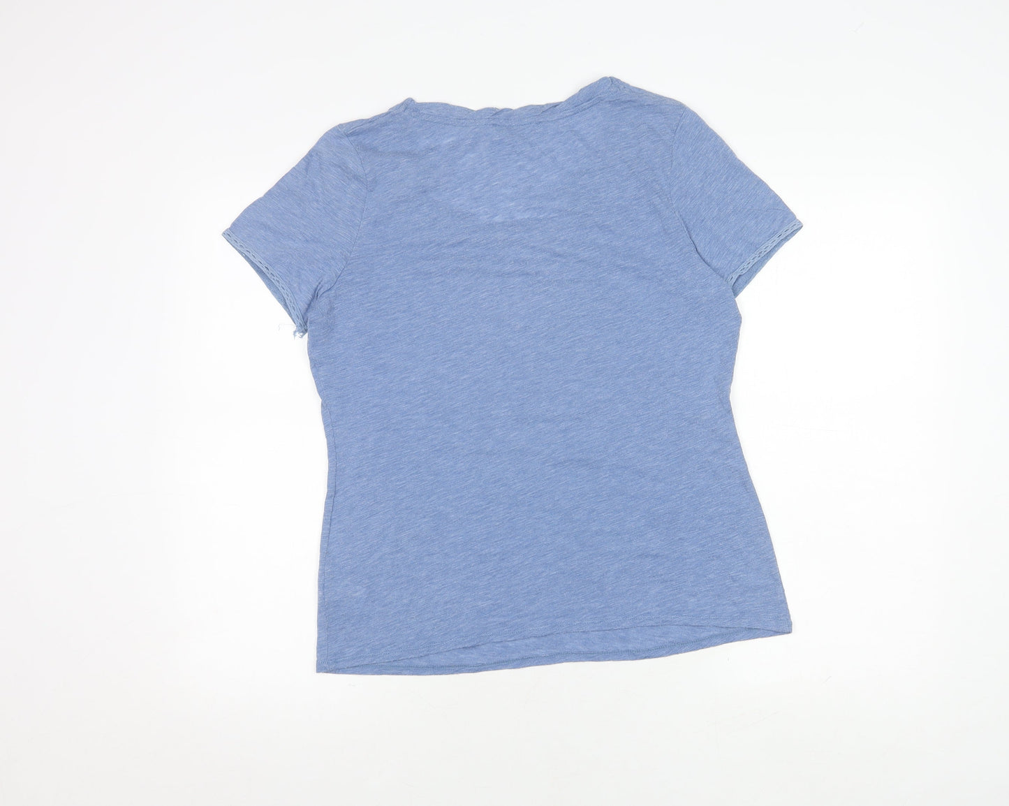 Marks and Spencer Women's Blue T-Shirt Size 12 Casual