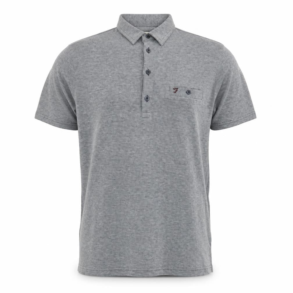 Farah Men's Grey Polo Shirt M Short Sleeve Cotton