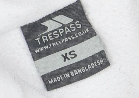 Trespass Unisex White XS 1/2 Zip Sweatshirt