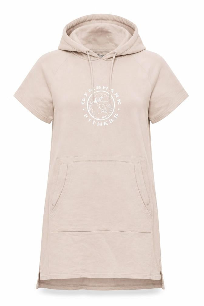 Womens UK S Regular Gymshark Beige Tunic Hoodie