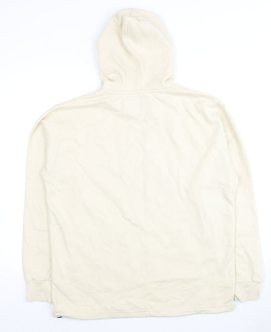 Clayton Men's Beige M Pullover Hoodie Logo Accents