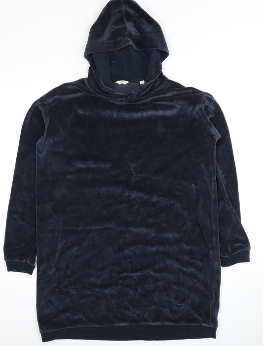 Jack Wills Women's Blue Velour Hoodie Size 12