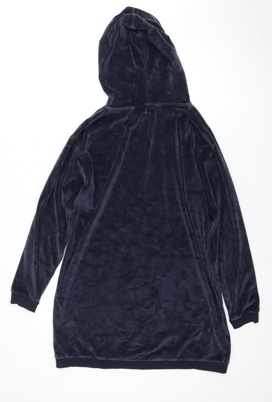 Jack Wills Women's Blue Velour Hoodie Size 12