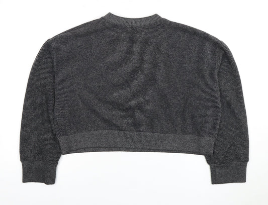 Zara Women’s Grey Sweatshirt Size 8 Crew Neck Casual