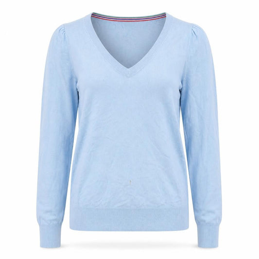 Womens UK Size S Boden Blue Cotton Blend Sweater