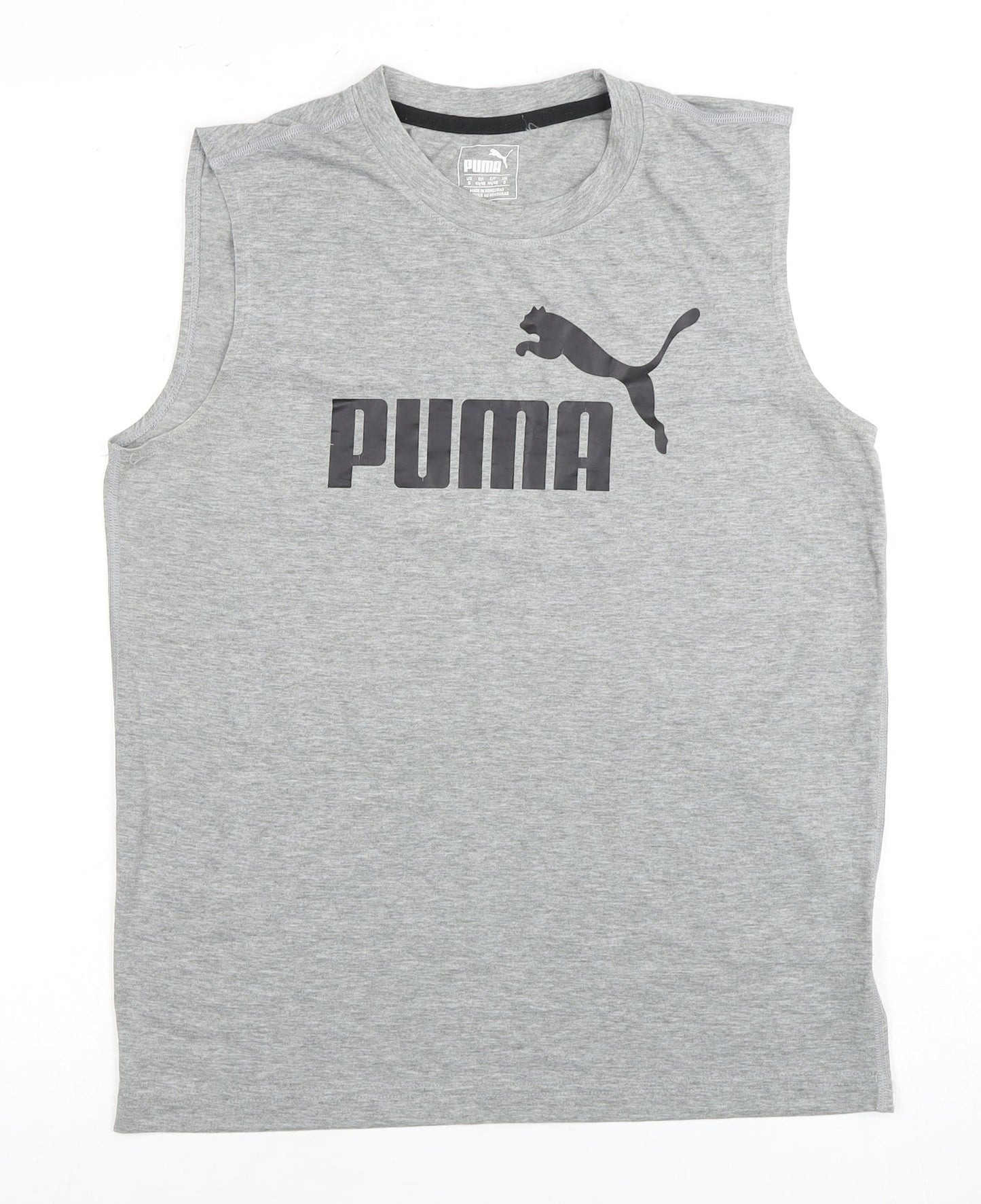 Puma Men's Grey Sleeveless T-Shirt, Size S