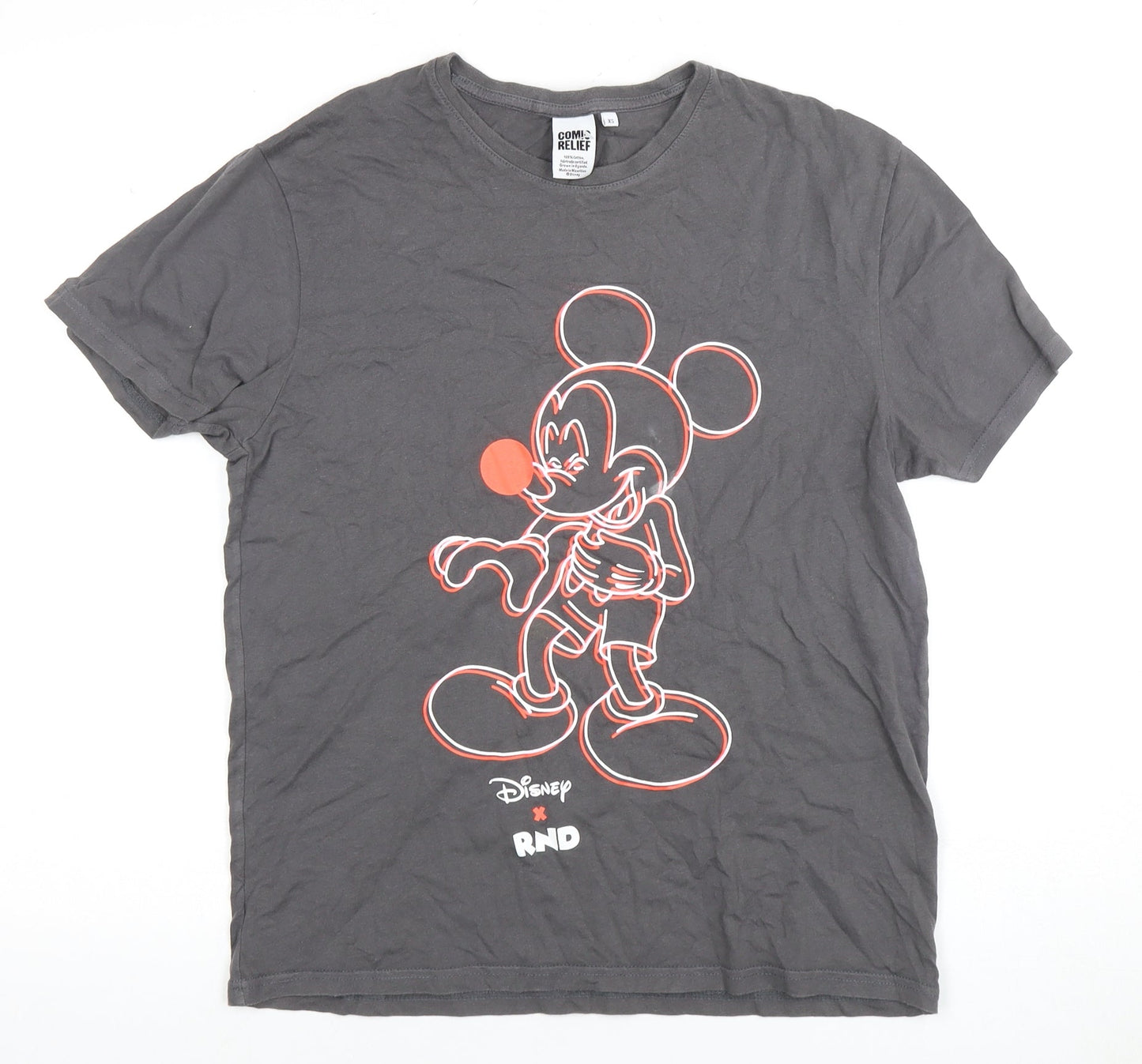 Comic Relief Disney Mickey Mouse Grey XS T-Shirt