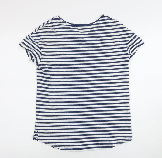 O'Neill Women's Blue Striped Cotton T-Shirt - Size M