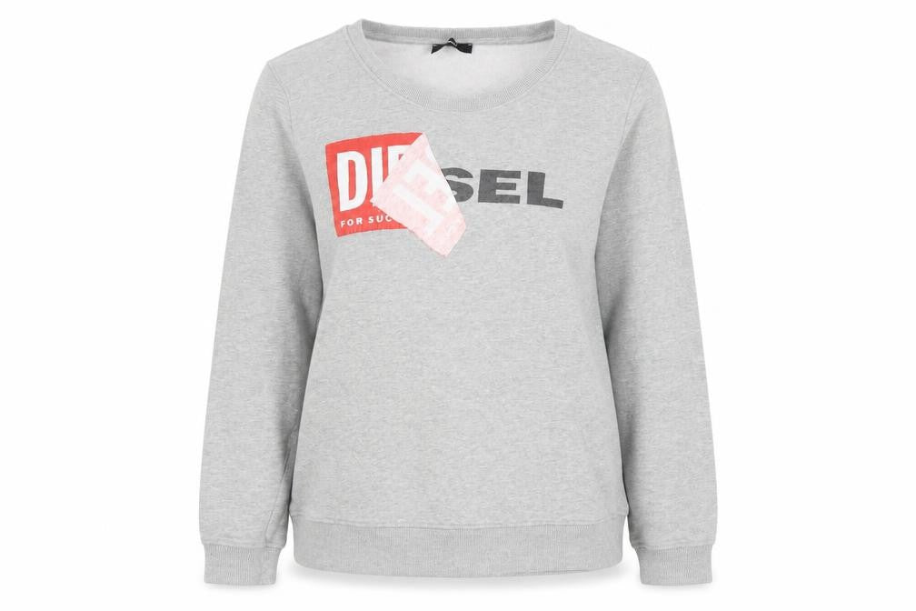 Womens UK 14  Diesel Grey Pullover Sweatshirt