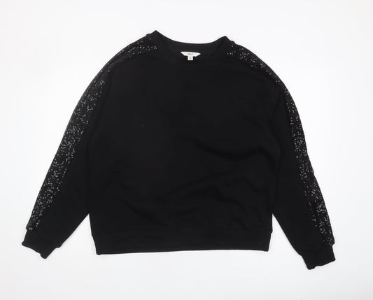 Marks and Spencer Women’s Black Sequin Pullover Sweatshirt - Size 16