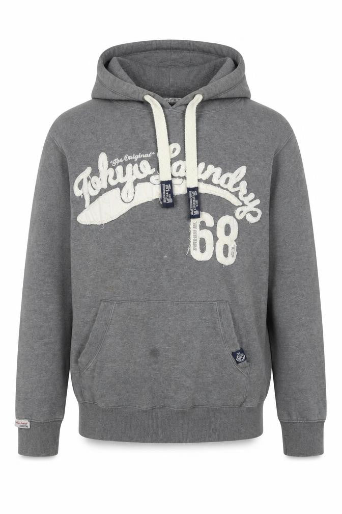 Mens UK S Regular Tokyo Laundry Grey Pullover Hoodie
