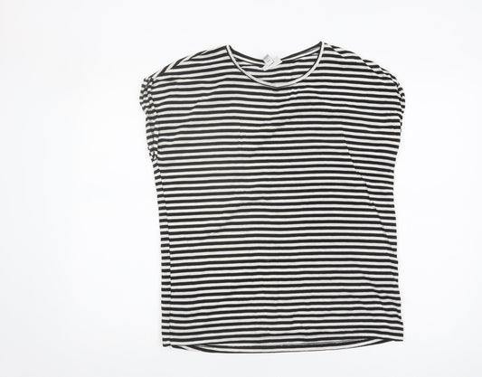 Womens UK Size S VERO MODA Black Lyocell T-Shirt
