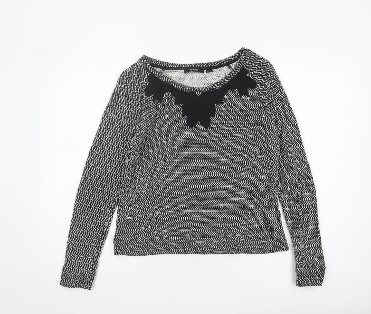 Esmara Women's Black Geometric T-Shirt Size 10