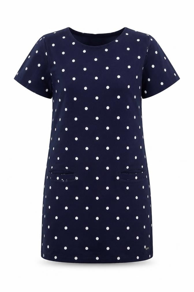 Joules Women's Blue Polka Dot Shift Dress Size 12