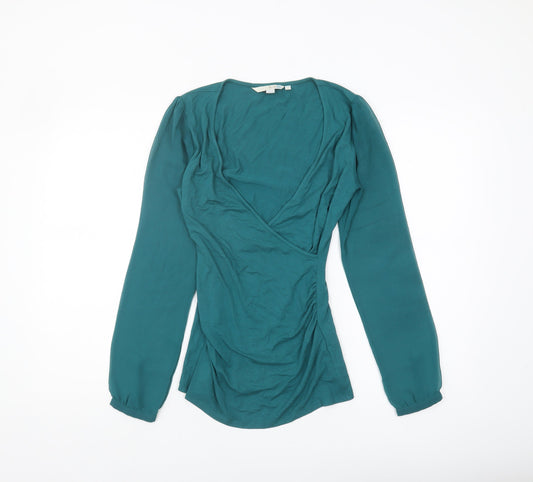 Boden Women's Green Wrap Blouse Size 8
