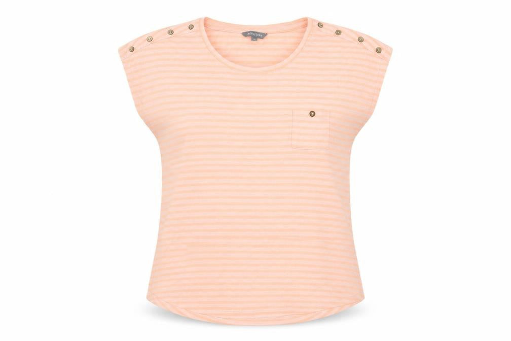 Principles Women's Orange Striped T-Shirt Size 12