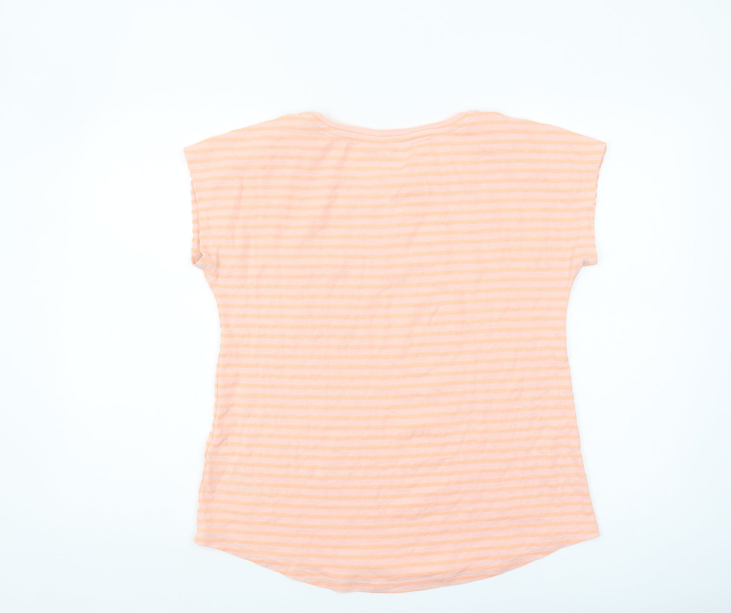 Principles Women's Orange Striped T-Shirt Size 12