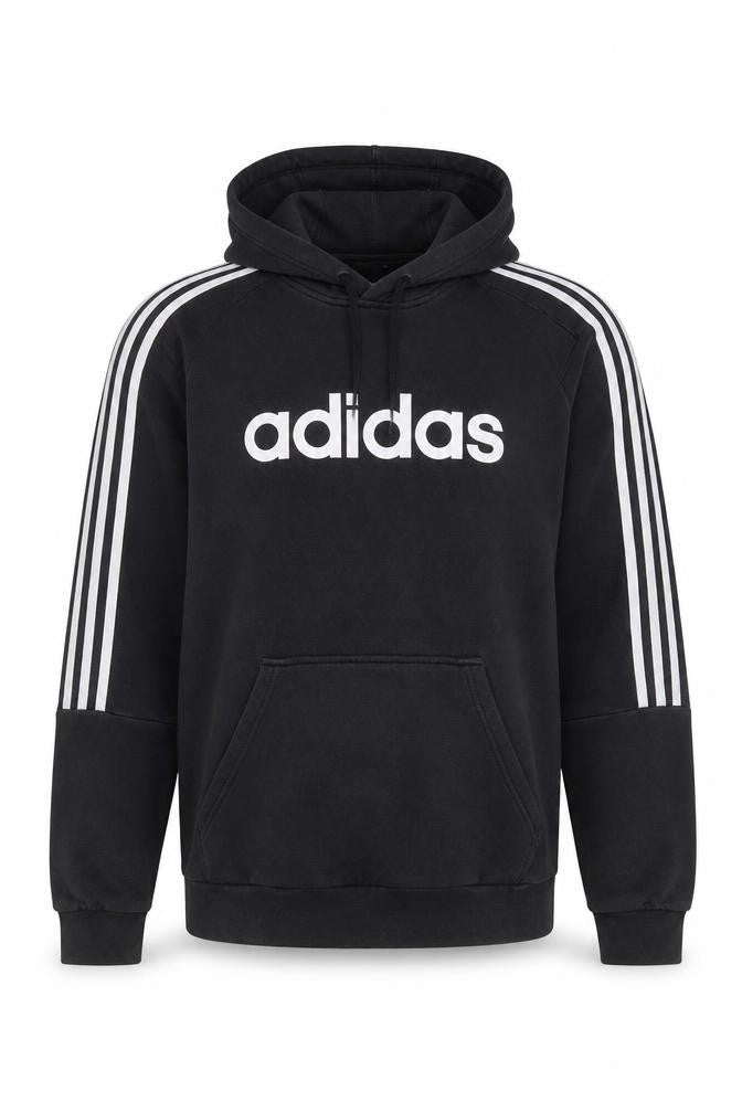 Mens UK S Regular adidas Black Pullover Hoodie
