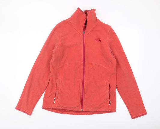 The North Face Women's Red Fleece Jacket, Size L, Casual Style