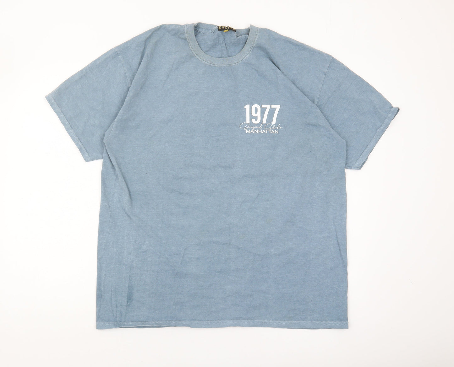 Hoxton Men’s Blue L 1977 Manhattan Graphic T-Shirt
