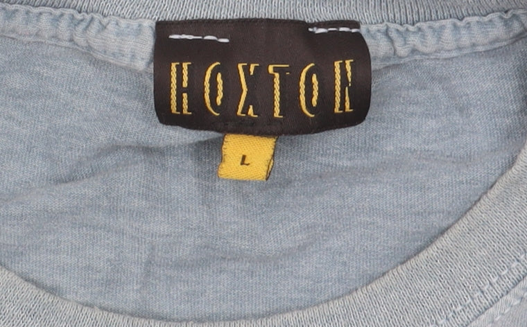 Hoxton Men’s Blue L 1977 Manhattan Graphic T-Shirt