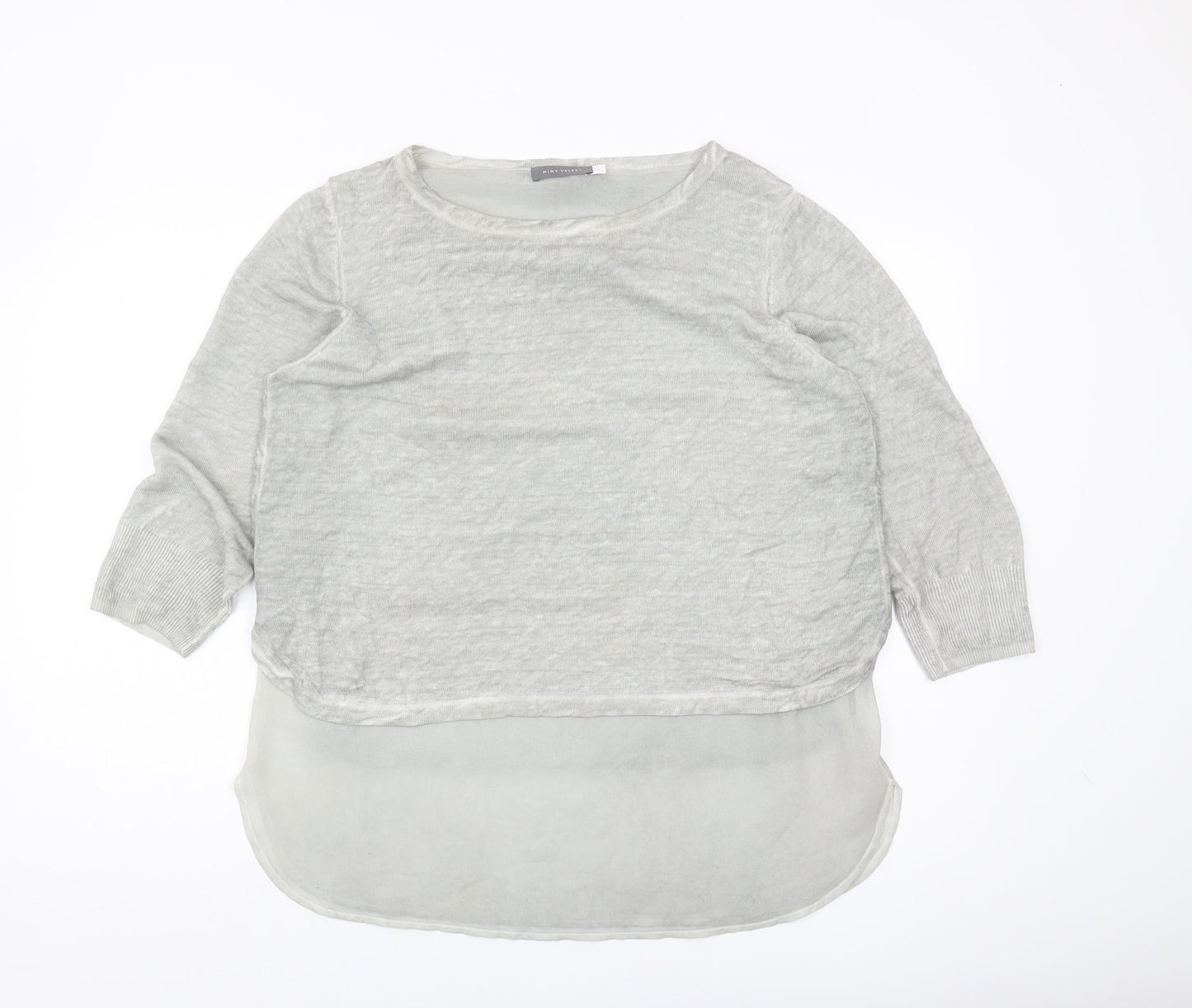 Mint Velvet Grey Linen Blouse for Women in Size 16
