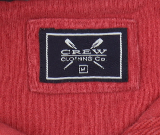 Crew Clothing Co. Men's Red Henley Sweatshirt M