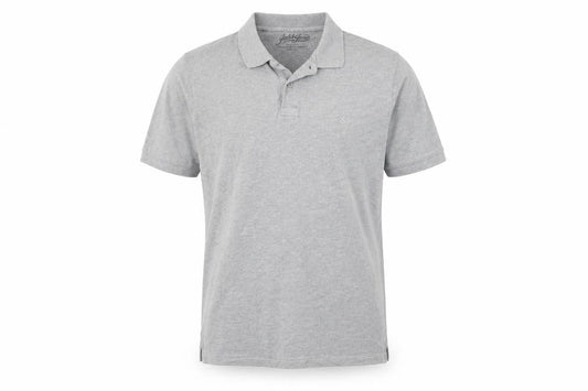 Jack & Jones Grey Mens Polo Shirt L Solid Casual