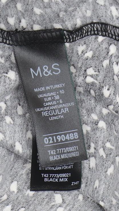 Marks and Spencer Womens Black Midi Dress Size 10