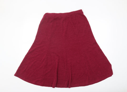 Anthology Women's Red A-Line Midi Skirt Size 14