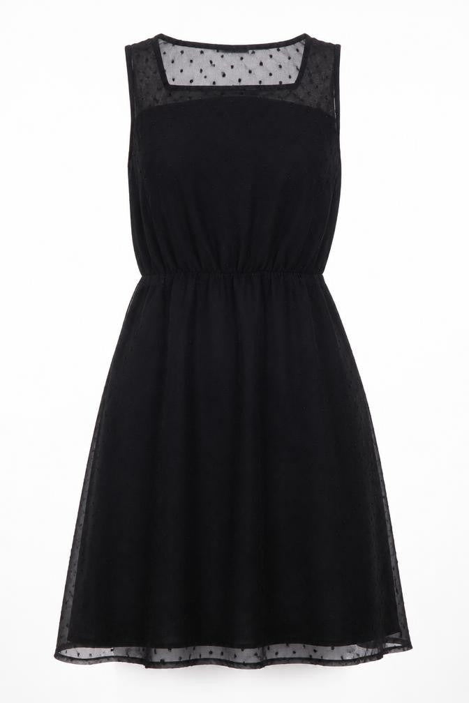Next Women's Black Sleeveless Scoop Neck Dress