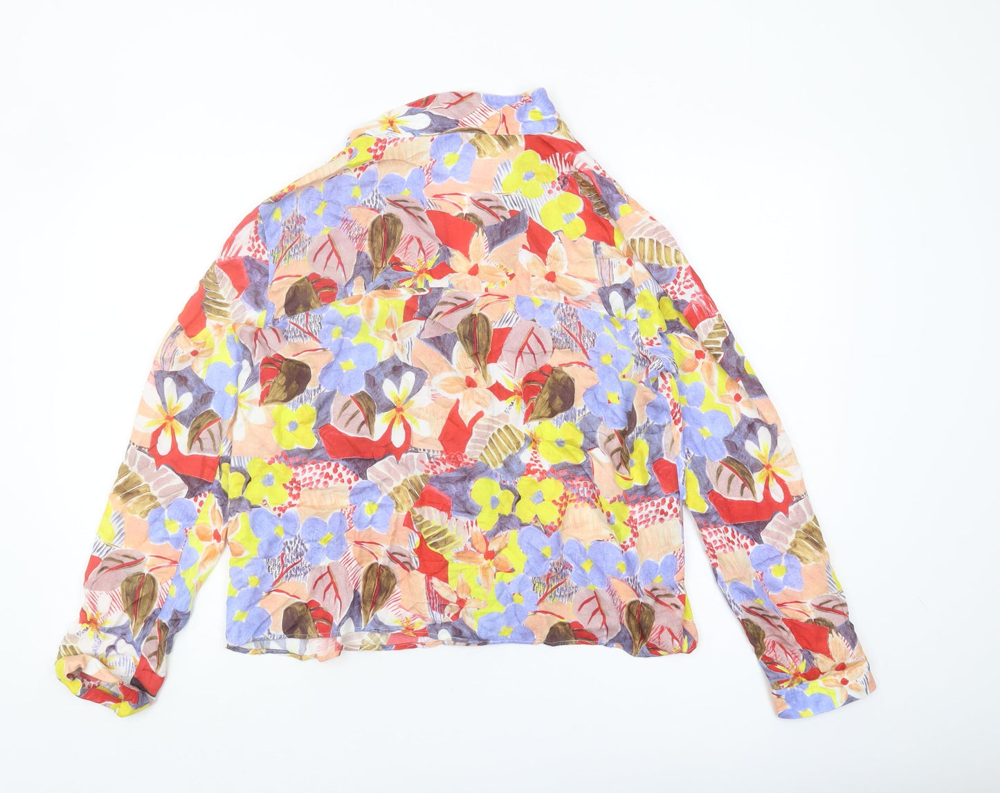 Zara Women Multicoloured Floral Button-Up Shirt L