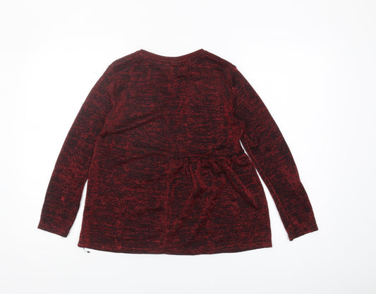 Zara Girls Red Long Sleeve Top 11-12 Years