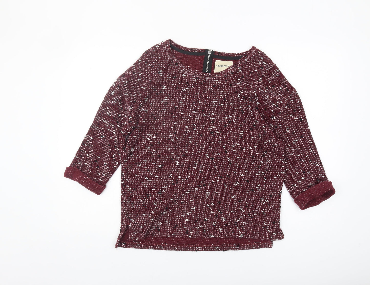 Next Women's Red Knit 3/4 Sleeve Top