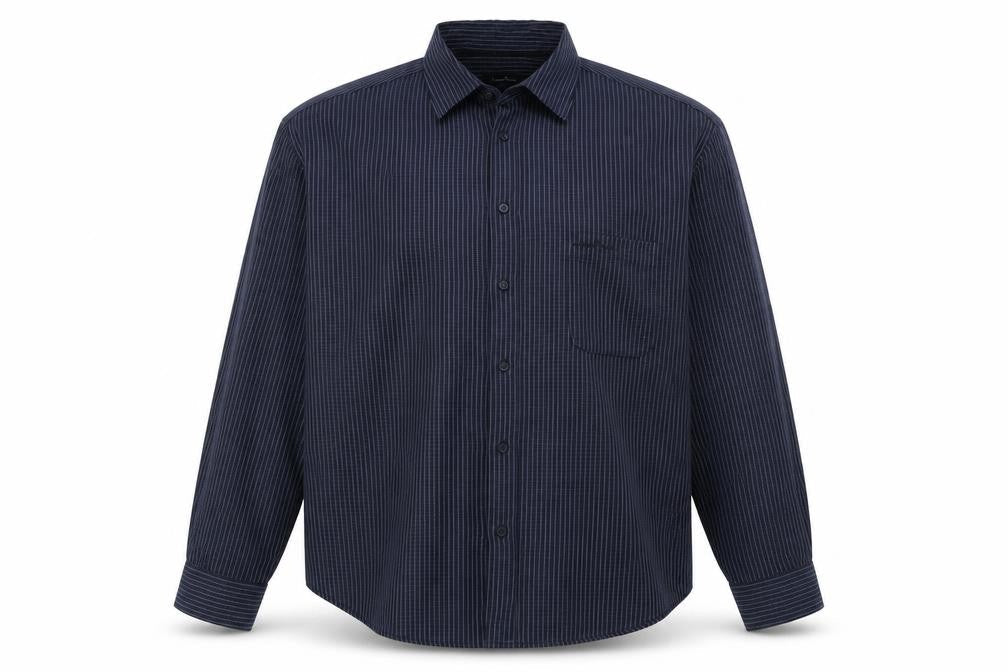 James Pringle Men's Blue 2XL Striped Long Sleeve Shirt